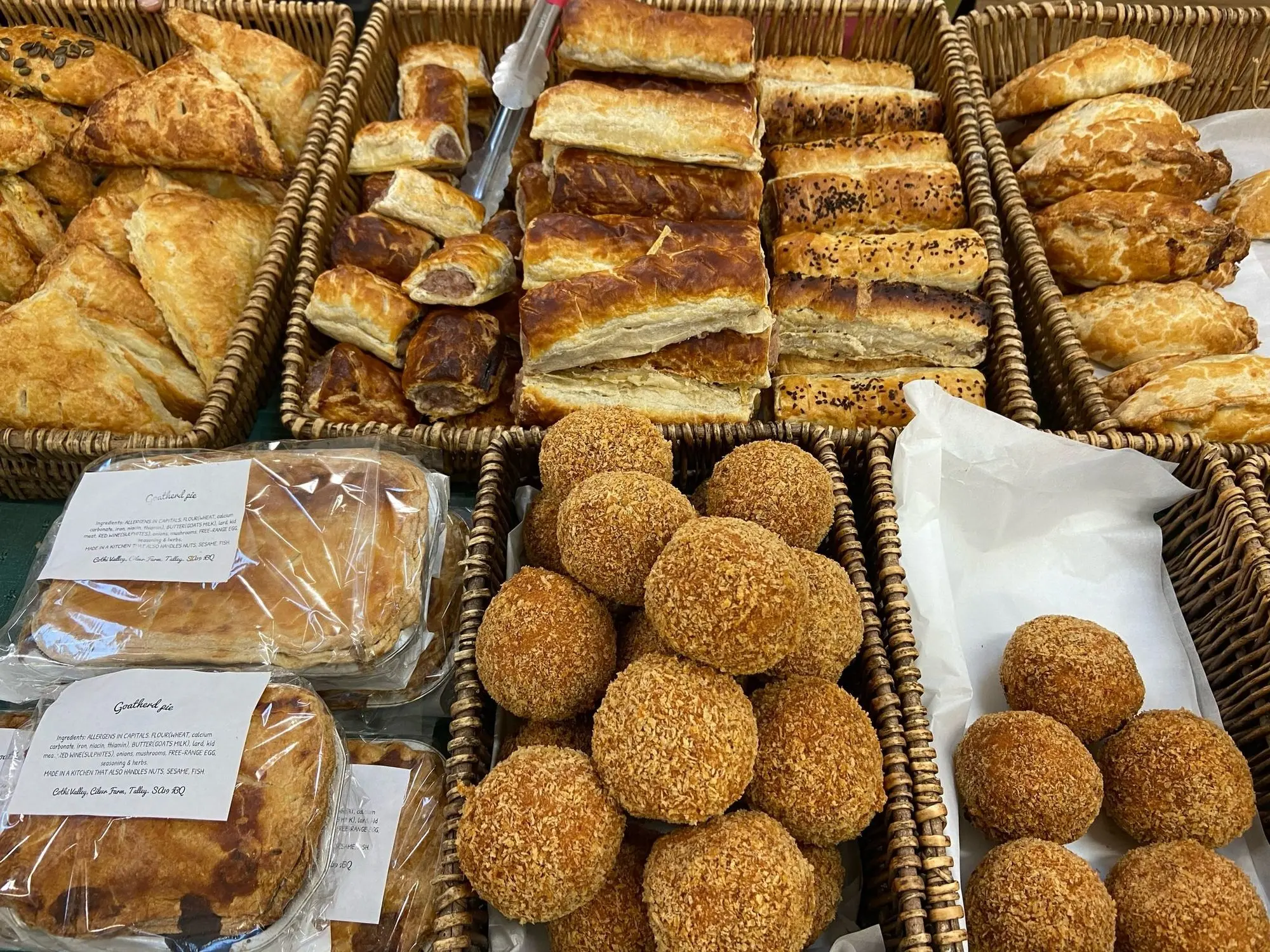 Freshly baked pastries and cakes