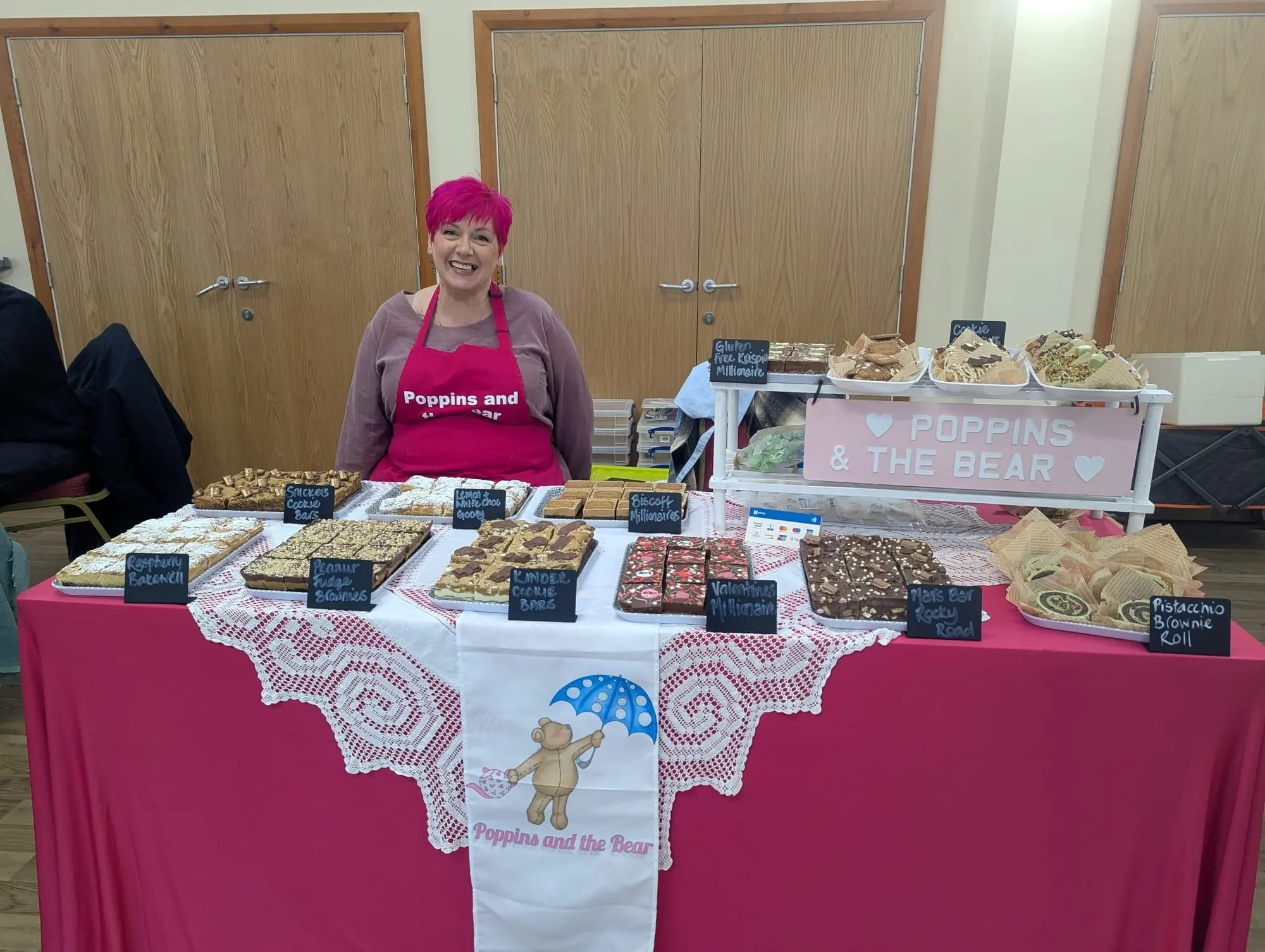 A homemade cake stall