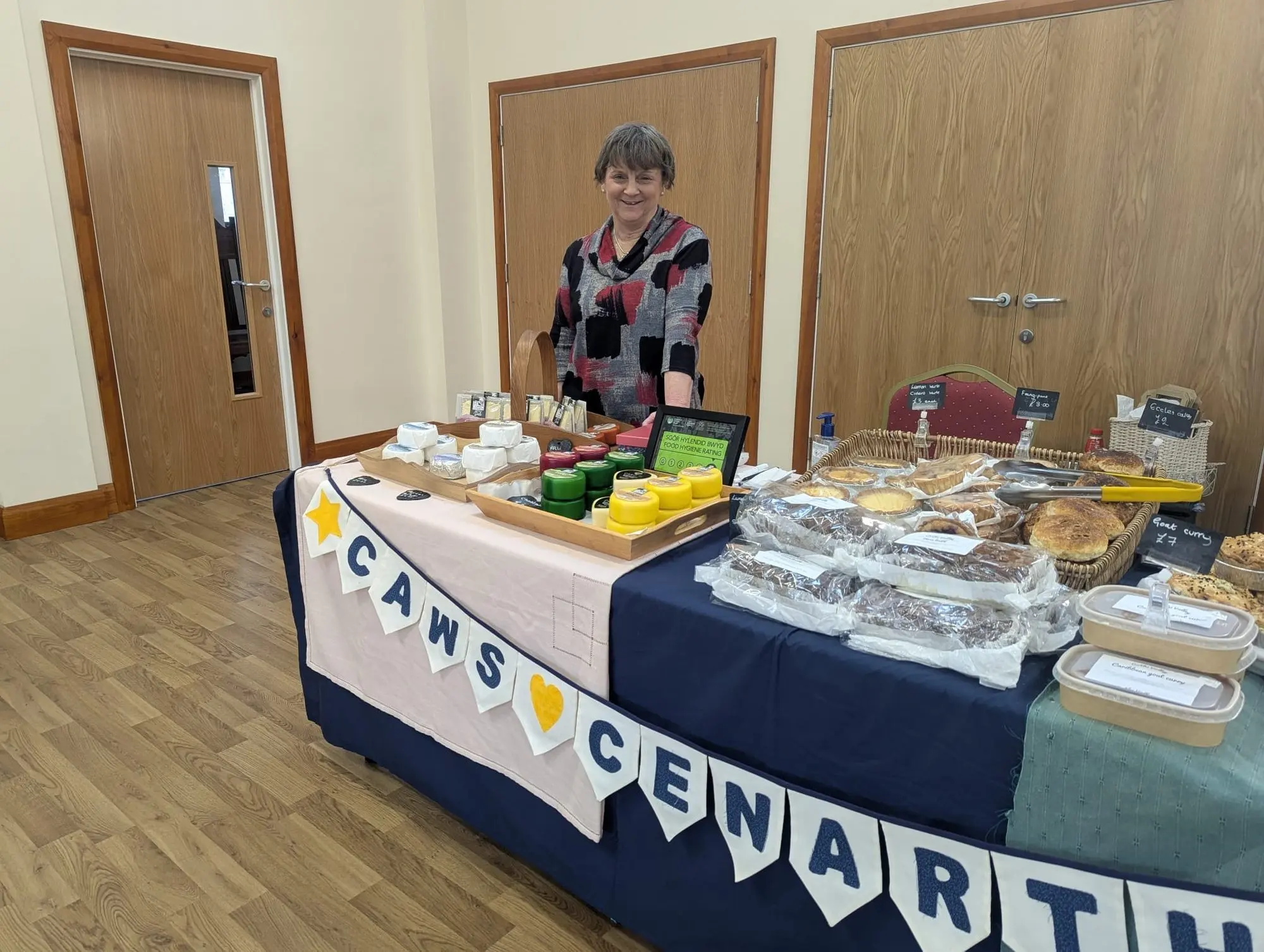 A Welsh cheese stall